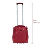 Rockland Melrose Upright Wheeled Underseater Carry-On Luggage, Red