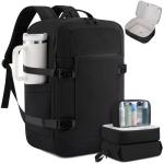 LOVEVOOK 40L Travel Backpack for Women & Men, Airline Approved Carry On Backpack with 3 Packing Cubes, TSA Personal Item Bag, Waterproof Weekender Overnight Backpack Fits 17" Laptop