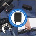 OLIXIS 20 Inch Carry-On Luggage, Hardside Suitcase with Spinner Wheels, Lightweight ABS Hard Shell Travel Luggage, TSA Approved Lock, Expandable Small Suitcase for Business & Travel–Blue