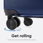 OLIXIS 20 Inch Carry-On Luggage, Hardside Suitcase with Spinner Wheels, Lightweight ABS Hard Shell Travel Luggage, TSA Approved Lock, Expandable Small Suitcase for Business & Travel–Blue