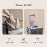 trtl Travel Pillow 2.0 – Scientifically Proven Super Soft Travel Pillow with Premium Head & Neck Support – for Airplane Travel – Machine Washable – Lightweight & Compact – Sand Beige