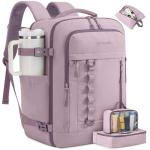 LOVEVOOK 40L Travel Backpack for Men Women, Waterproof Carry On Backpack for Work & Travel, Flight Approved Personal Item with 3 Packing Cubes, TSA Bag Fits 17.3" Laptop,Grape purple