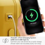 Traveler's Choice Pagosa Hardshell Expandable Luggage with Spinner Wheels, Yellow, 22-Inch Carry-on