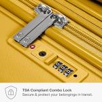 Traveler's Choice Pagosa Hardshell Expandable Luggage with Spinner Wheels, Yellow, 22-Inch Carry-on