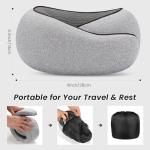 Jacrynth Portable Travel Neck Pillows, 100% Memory Foam Filling, Travel Pillows for Airplanes, Compact and Ergonomic Design, Best for Sleeping Plane Train Travel Essentials