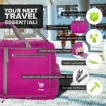 Bago Medium Duffle Bag for Travel Women & Men. Durable Lightweight Foldable Travel Duffel Bags For Traveling Women. 60L Duffle Bags For Overnight Bag With Shoe Compartment Collapsible Weekender duffel