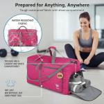 Bago Medium Duffle Bag for Travel Women & Men. Durable Lightweight Foldable Travel Duffel Bags For Traveling Women. 60L Duffle Bags For Overnight Bag With Shoe Compartment Collapsible Weekender duffel