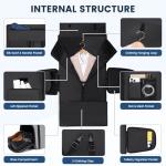 Convertible Garment Bags for Travel, 2 in 1 Garment Duffle Bag for Men Women, Waterproof Carry on Garment Bag with Shoe Compartment and Shoulder Strap, Foldable Travel Suit Bag for Hanging Clothes