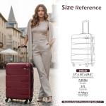 Coolife Medium Checked Luggage Hardside PC+ABS Suitcase with TSA Lock, Lightweight Rolling Carry On with Spinner Wheels(Radiant Pink, 24in)