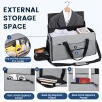 Convertible Garment Bags for Travel, 2 in 1 Garment Duffle Bag for Men Women, Waterproof Carry on Garment Bag with Shoe Compartment and Shoulder Strap, Foldable Travel Suit Bag for Hanging Clothes