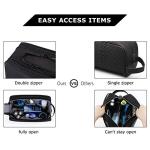 BAGSMART Toiletry Bag for Men, Travel Toiletry Organizer Dopp Kit Water-resistant Shaving Bag for Toiletries Accessories, Door Room Essentials,Black-large