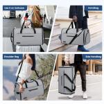 Convertible Garment Bags for Travel, 2 in 1 Garment Duffle Bag for Men Women, Waterproof Carry on Garment Bag with Shoe Compartment and Shoulder Strap, Foldable Travel Suit Bag for Hanging Clothes