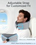 BeeVines Travel Pillow with Carry Case, Memory Foam Neck Pillows for Airplanes, 360° Wrap Around Support for Sleeping, Breathable & Washable Cover for Long Flights, Car & Train Traveling