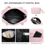 LARVENDER Luggage Sets 3 Piece, Expandable Hardside PP Carry On Luggage Suitcase with 360° Spinner Wheels TSA Lock Suitcase Set for Women Men, Light Pink