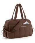 BAGSMART Gym Bag for Women, Duffle Bag for Travel with Wet Pocket, Lightweight Carry on Weekender Duffel, Water Resistant, Chocolate