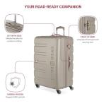 SwissGear 7366 Signature Hardside Expandable Luggage with Spinner Wheels, TSA Lock, Sand, Checked-Large 27-Inch