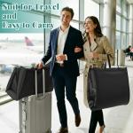 LANDNEOO 65" Long Garment Bags for Travel, Dress Bags for Hanging Clothes, Wedding Dress Cover for Women, Closet Storage for Gowns, Coats, Black, 4 Pack