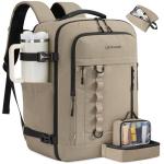 LOVEVOOK 40L Travel Backpack for Men Women, Waterproof Carry On Backpack for Work & Travel, Flight Approved Personal Item with 3 Packing Cubes, TSA Bag Fits 17.3" Laptop,Khaki