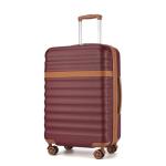 Kono Medium Sized Checked Luggage, 24 Inch Expandable with Spinner Wheels, TSA Lock, ABS + PC Lightweight Travel Suitcase with Larger Capacity and Lighter Weight, Burgundy