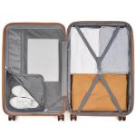 Kono Medium Sized Checked Luggage, 24 Inch Expandable with Spinner Wheels, TSA Lock, ABS + PC Lightweight Travel Suitcase with Larger Capacity and Lighter Weight, Burgundy