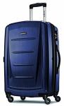 Samsonite Winfield 2 Hardside Expandable Luggage with Spinner Wheels, Navy, Checked-Large 28-Inch