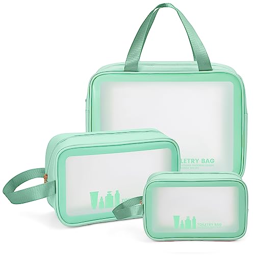 Translucent Waterproof Travel Toiletry Bag - Green