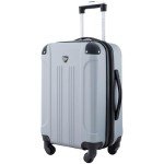 Travelers Club Chicago Hardside Expandable Spinner Luggage, Silver, 20" Carry-On