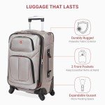 SwissGear Sion Softside Expandable Luggage, Pewter, Carry-On 21-Inch