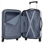 Travelers Club Chicago Hardside Expandable Spinner Luggage, Silver, 20" Carry-On