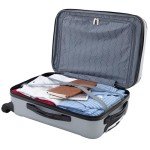 Travelers Club Chicago Hardside Expandable Spinner Luggage, Silver, 20" Carry-On