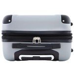 Travelers Club Chicago Hardside Expandable Spinner Luggage, Silver, 20" Carry-On