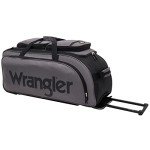 Wrangler Wesley Rolling Duffel Bag, Charcoal, Large 30-Inch