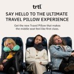 trtl Travel Pillow - Airplane Pillow for Neck and Shoulder Support - Soft, Lightweight, Machine-Washable Travel Pillows for Airplanes - Grey