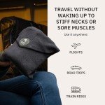 trtl Travel Pillow - Airplane Pillow for Neck and Shoulder Support - Soft, Lightweight, Machine-Washable Travel Pillows for Airplanes - Grey