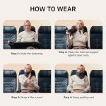 trtl Travel Pillow - Airplane Pillow for Neck and Shoulder Support - Soft, Lightweight, Machine-Washable Travel Pillows for Airplanes - Grey