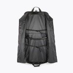Amazon Basics Premium Travel Garment Bag with Shoulder Strap for Suits and Dresses, Trifold, 21.1 inch, Black, Solid