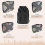 Shacke 5 Set Packing Cubes for Travel - Luggage Organizer Bags - Travel Cube (Dark Grey)
