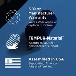 Tempur-Pedic All-Purpose Memory Foam Travel Pillow, Peanut-Shaped Lumbar Pillow for Neck and Back Pressure Relief, Navy