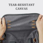 Gonex Canvas Duffle Bag for Travel, 60L Duffel Overnight Weekend Bag (Gray)