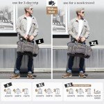 Gonex Canvas Duffle Bag for Travel, 60L Duffel Overnight Weekend Bag (Gray)