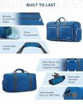 Gonex 100L Large Foldable Travel Duffle Bag with Shoes Compartment, Packable Lightweight Water Repellent Duffel Bag for Camping Gym Weekender Bag Deep blue