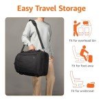 Amazon Basics Travel Backpack Carry On Flight Approved, Lightweight, Expandable, Dual Use as Backpack or Shoulder Bag, Black