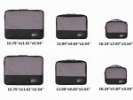 Packing Cubes Set Travel Luggage Organizers Suitcase Lightweight Accessories Black
