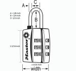 Master Lock Black TSA-Approved Luggage Lock with Wide Lock Body and Thin, Durable Steel Shackle, Zipper Lock for Backpacks, Luggage, 4680DBLK