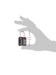 Master Lock Black TSA-Approved Luggage Lock with Wide Lock Body and Thin, Durable Steel Shackle, Zipper Lock for Backpacks, Luggage, 4680DBLK