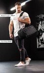 Fitgriff® Gym Bag for Men & Women with Shoe & Wet Compartment - Duffle Bag for Travel, Sports, Fitness & Workout (Full Black, 19 x 10 x 10″ (Small))