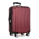 Elite Luggage Expandable Hardside Spinner Luggage, Burgundy, Carry-on 21-Inch
