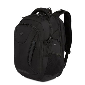 SwissGear ScanSmart Laptop Bag, Black Stealth, Fits 15-Inch Notebook