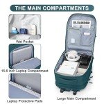 Casual Backpack Traveling Backpack, A-peacock Blue, Expandable, Travel Backpacks