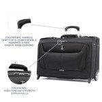 Travelpro Maxlite 5 Softside Lightweight Carry-On Upright 2 Wheel Rolling Garment Bag, Men and Women, Black, 22-Inch